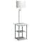 Simple Designs 57" 2 Tier Floor Lamp with USB & Outlet